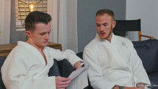 Amateur gets comfortable on porn set