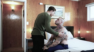 Parole officer fucks tatted muscle ex-con
